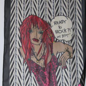 Betsey Johnson "Ready to Rock?" Oblong Scarf